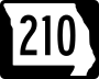 Route 210 marker