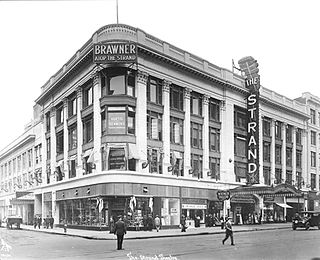 Photograph of the Strand Theatre, taken from the corner diagonally opposite