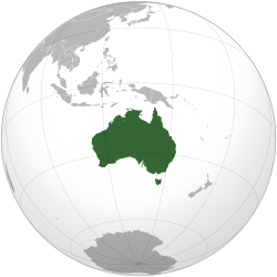 Austraalia kotus kaardi pääl