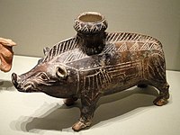 Кабан-посудина, 600-500 до н. е., етруська кераміка
