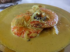 Gulai udang, shrimp gulai, a Padang dish
