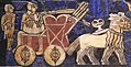 Image 18The wheel, invented sometime before the 4th millennium BC, is one of the most ubiquitous and important technologies. This detail of the "Standard of Ur", c. 2500 BCE., displays a Sumerian chariot. (from History of technology)