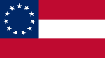 Första nationsflaggan med 11 stjärnor (2 juli 1861–28 november 1861).
