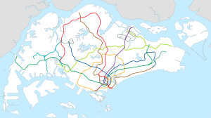 Singapore MRT/LRT system map