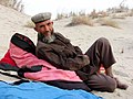 17 septembre 2007 Un caravanier ouighour dans le désert du Taklamakan.