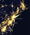 Imatge satellit de la conurbacion de Boston-Washington