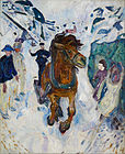 Galloping Horse, 1910–12, 148 cm × 120 cm (58+1⁄4 in × 47+1⁄4 in), Munch Museum, Oslo