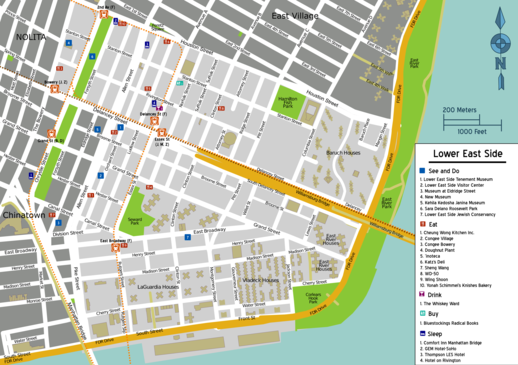 Map of Manhattan/Lower East Side