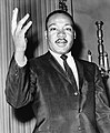 مارتین لوتر کینگ رهبر جنبش حقوق مدنی آمریکایی‌های آفریقایی‌تبار