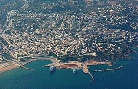 Aerial view of Rafina's harbour