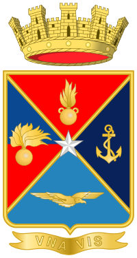 Emblème de l'état-major de l'armée italienne représentant les quatre armées.