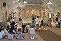Main shrine at Siddhachalam Jain center, New Jersey