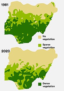 Nigerian deforrestation 1981 - 2020
