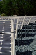 The solar panels in the Solar Park