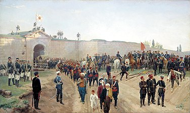 Delivery of the fortress Nikopol (1883, in the Artillery Museum, Saint Petersburg)
