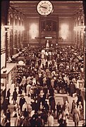 A typical crowd in the Grand Hall of the new Union Station, c. 1950s