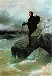 Pushkin's Farewell to the Sea by Ivan Aivazovsky and Ilya Repin, 1877