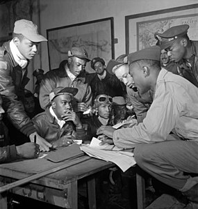 Tuskegee Airmen at Ramitelli, Italy, by Toni Frissell (edited by Jake Wartenberg)