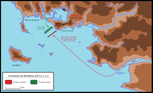Map of the Battle of Morbihan