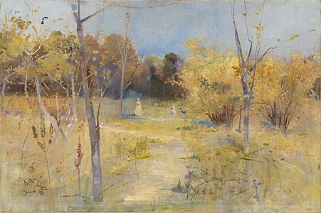 Charles Conder, Orchard at Box Hill, 1888, National Gallery of Victoria