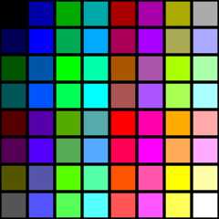 Full 64-color EGA palette illustration