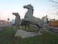 Horse statues in Zhashkiv