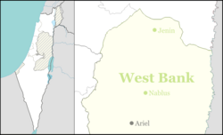Ariel is located in the Northern West Bank