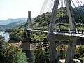 The Utagenka Bridge crosses over the Kitagawa Dam, Saiki