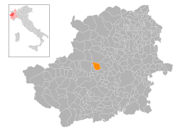 Locatie van Rubiana in Turijn (TO)