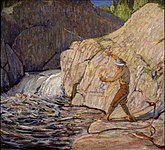 The Fisherman, Winter 1916–17. 51.3 x 56.5 cm. Art Gallery of Alberta, Edmonton