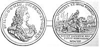 Medal struck to commemorate the Battle of the Boyne (Robert Chambers, p. 8, July 1832)[58]