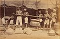 The "Cooks' Room" at a famine relief camp, Madras Presidency, 1876–1878. Photographer: W. W. Hooper.
