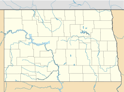 Ortens läge i North Dakota