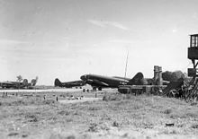 Douglas C-47 Skytrain assigned to 314th Troop Carrier Squadron at RAF Barkston Heath in 1945.
