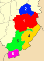 Χάρτης των ενοτήτων (και πρώην δήμων) από τις οποίες αποτελείται ο Δήμος Σοφάδων