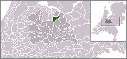 Location of Baarn in the province of Utrecht