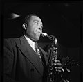 Charlie Parker in 1947, playing a Conn 6M alto saxophone