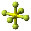 Model bola-dan-pasak dari belerang heksafluorida