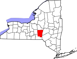 Chenango County na mapě New Yorku