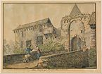 Ruin of the Tiefburg at Handschuhsheim, 1813-1814, watercolor over graphite, now in the J. Paul Getty Museum