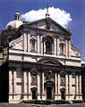 Kirchenfassade mit Voluten: Il Gesù, Rom