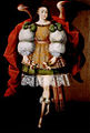 Na obrazie mistrza z Calamarca z Boliwii, I połowa XVIII wieku