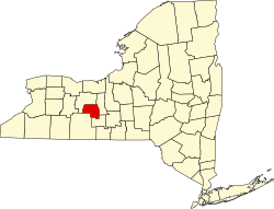 Yates County na mapě New Yorku