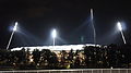 Exterior view-floodlights on