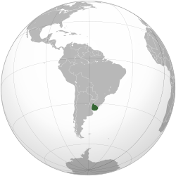 Vị trí của Uruguay