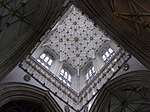 תקרה אופיינית לגותיקה האנגלית תחת המגדל המרכזי בקתדרלת יורק