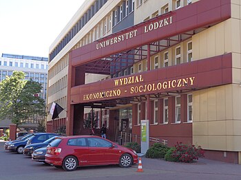University of Łódź, Poland. Faculty of Economics and Sociology main entrance.