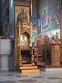 The Metropolitan bishop's cathedra at the Church of Saint Gregory Palamas, Thessaloniki, following the Eastern practice