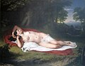 Image 40Ariadne Asleep on the Island of Naxos (1808–1812) by John Vanderlyn. The painting was initially considered too sexual for display in the Pennsylvania Academy of the Fine Arts. "Although nudity in art was publicly protested by Americans, Vanderlyn observed that they would pay to see pictures of which they disapproved." (from Nude (art))
