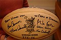 Sedbergh School rugby ball taken into space by the crew of Discovery for the STS-56 mission